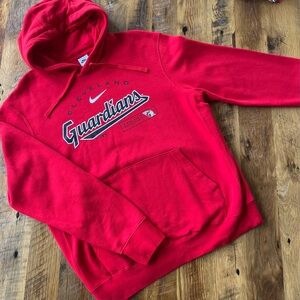 Nike Cleveland Guardians Hoodie Mens L Red MLB Baseball Pullover Sweatshirt